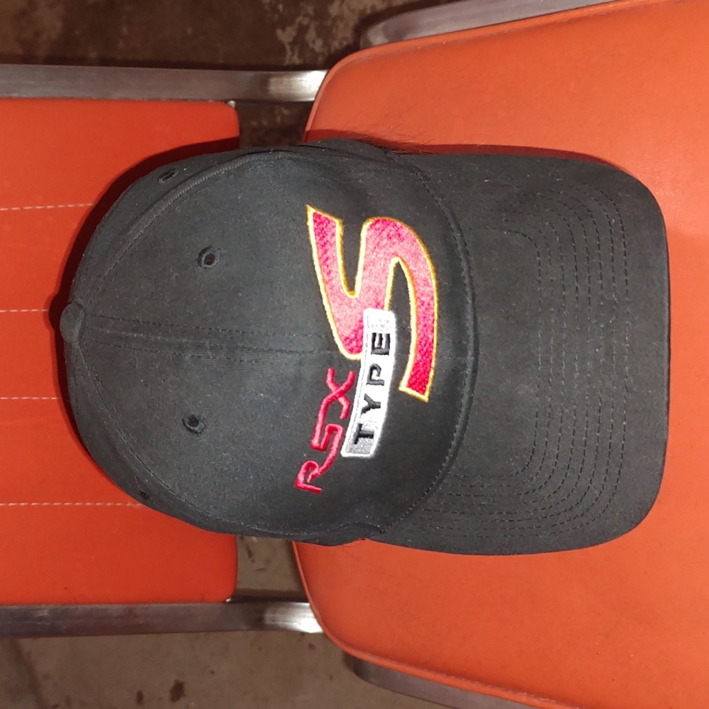 Vtg RSX Type S Embroidered Strap-on Black Hat